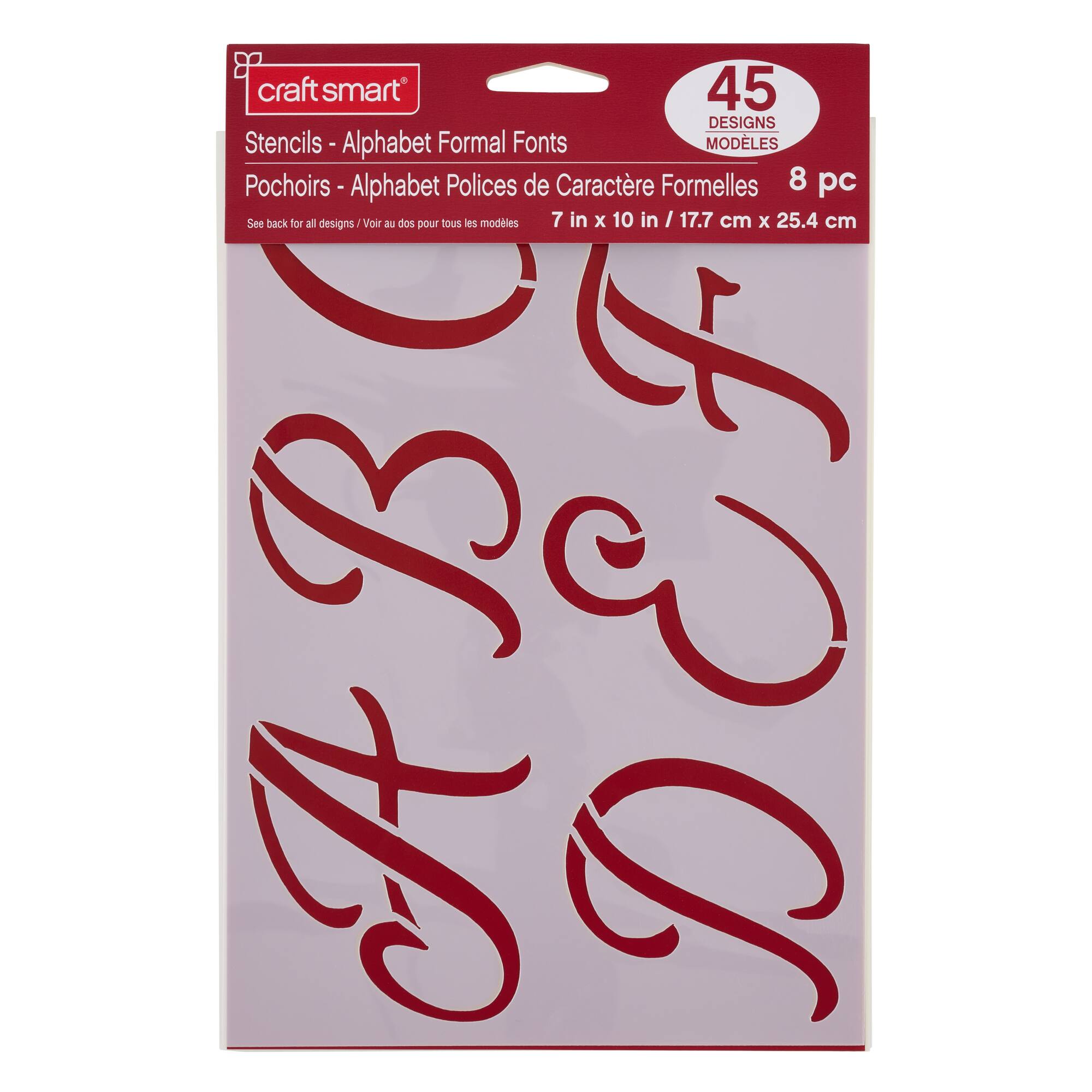 3" Formal Alphabet Font Stencils by Craft Smart®